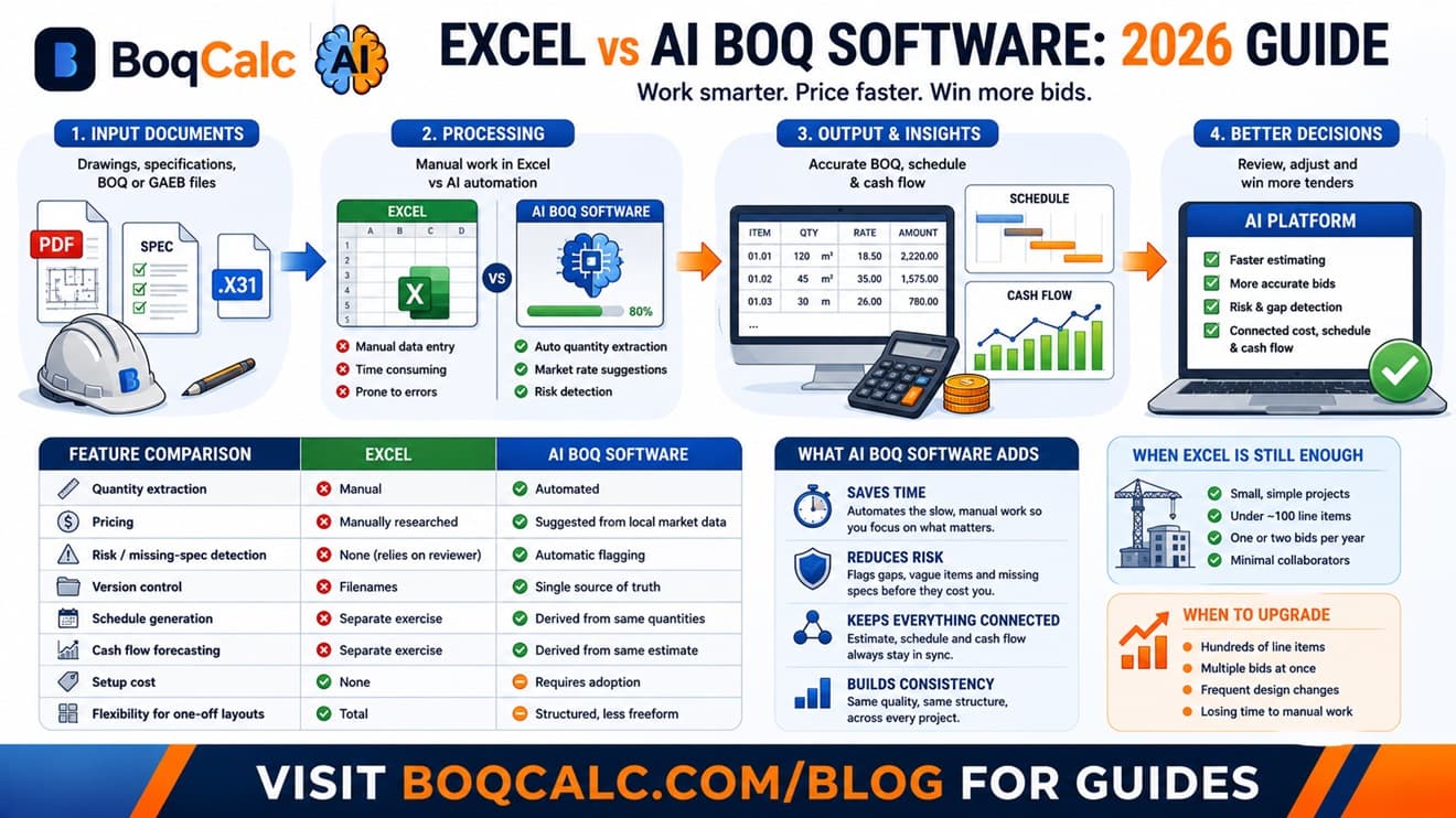 Excel vs AI BOQ Software: Where the Spreadsheet Stops Being Enough