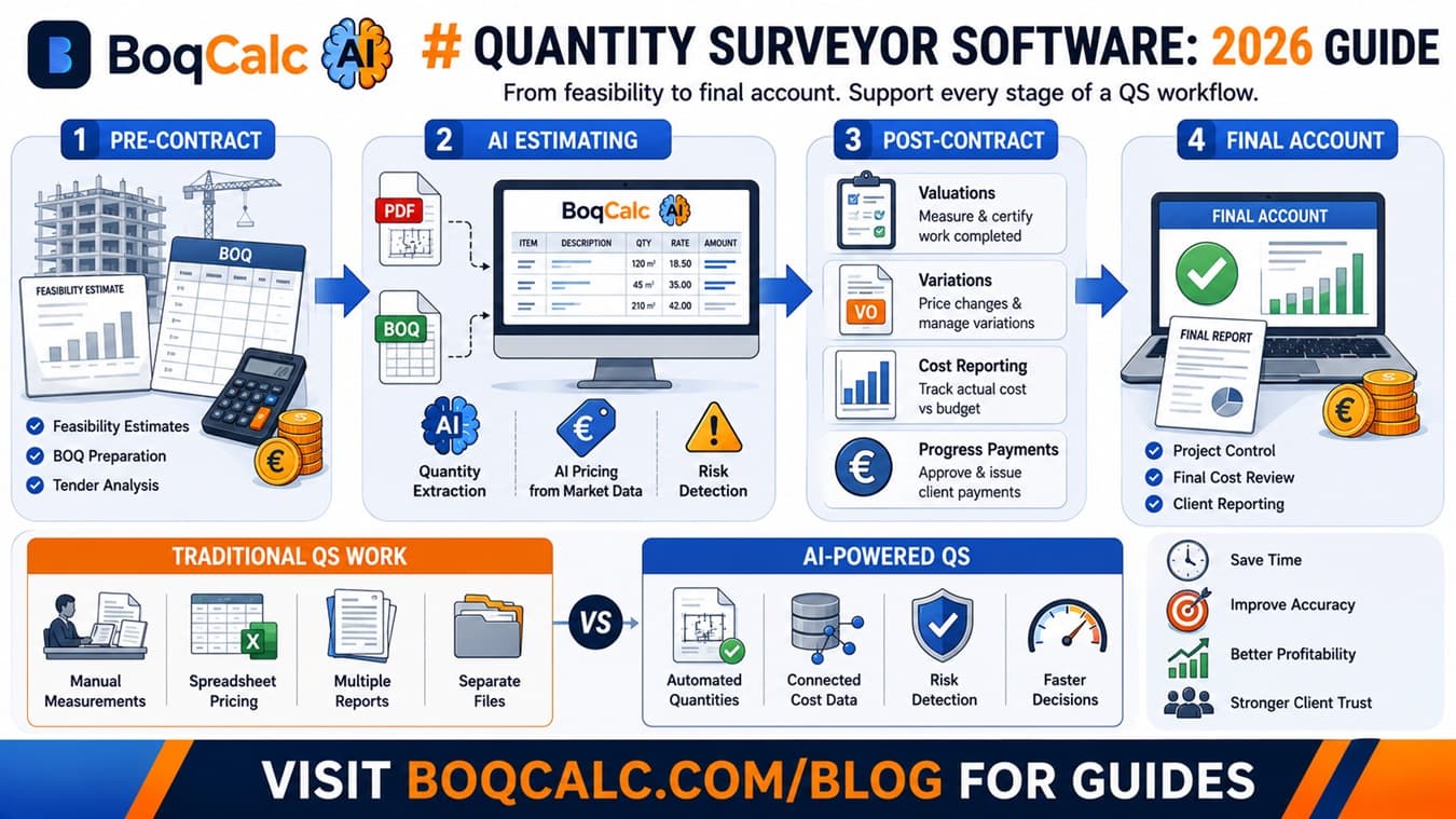 Quantity Surveyor Software: What It Needs to Cover Beyond the Tender